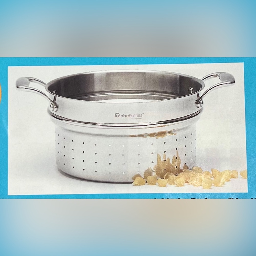 Tupperware Chef Series Large Steamer for 8 qt Dutch oven - Stainless Steel